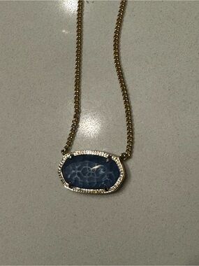 Kendra Scott Elisa Unique Blue Pendant Necklace